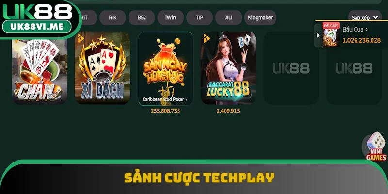 Game bài UK88 nâng tầm cùng Techplay Game bài UK88 nâng tầm cùng Techplay